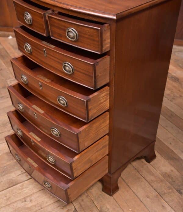 Neat Edwardian Mahogany Bowfront Chest Of Drawers SAI2142 - Image 6