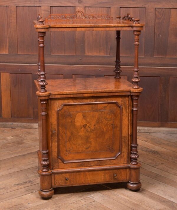Fantastic Victorian Burr Walnut Music Cabinet SAI2145 - Image 8