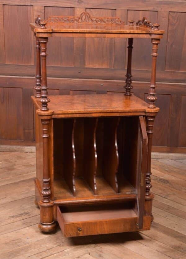 Fantastic Victorian Burr Walnut Music Cabinet SAI2145 Antique Furniture 17