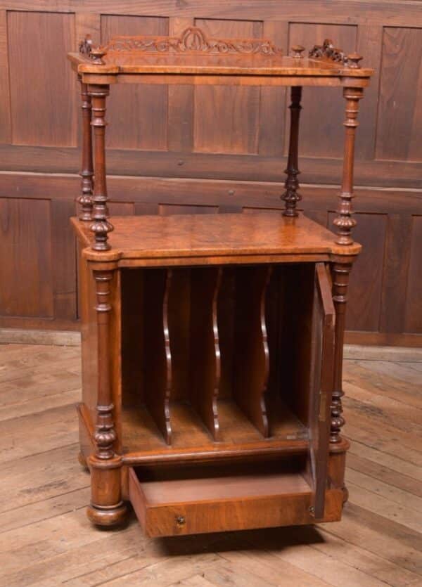 Fantastic Victorian Burr Walnut Music Cabinet SAI2145 - Image 15