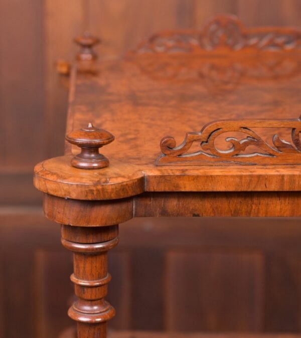 Fantastic Victorian Burr Walnut Music Cabinet SAI2145 - Image 9