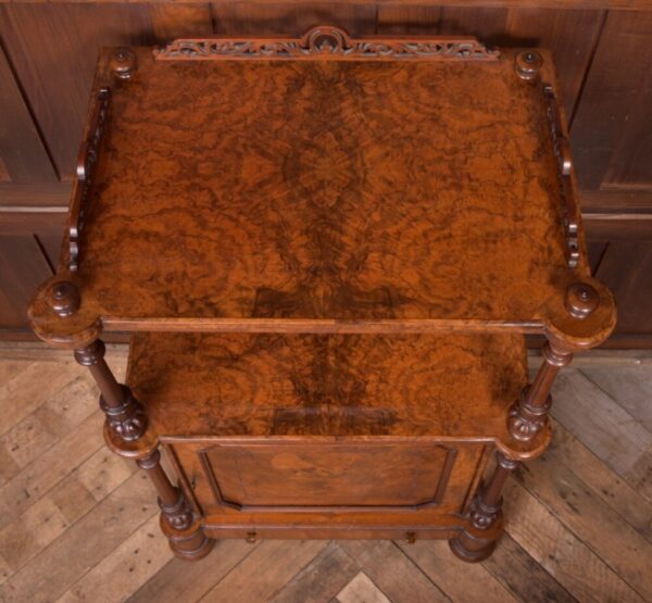 Fantastic Victorian Burr Walnut Music Cabinet SAI2145 - Image 12