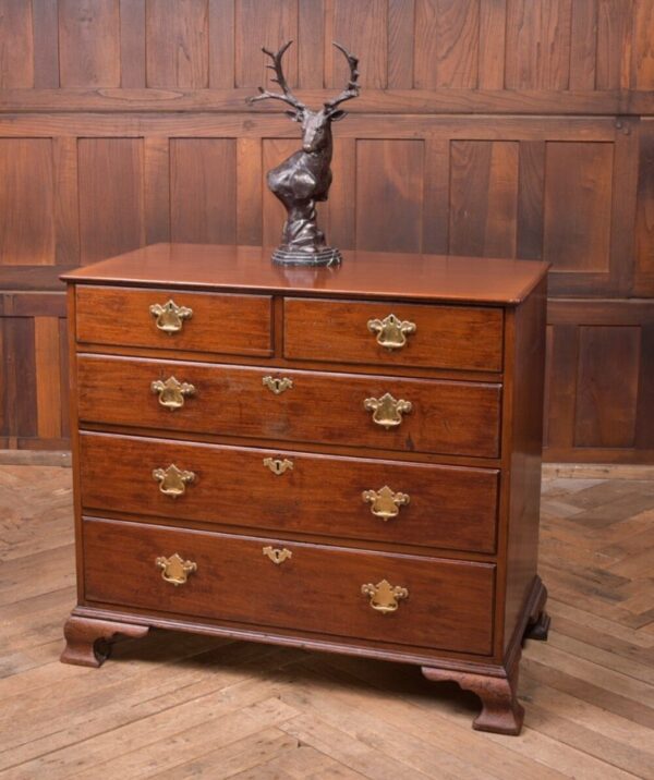 Neat Georgian Mahogany 2 Over 3 Chest Of Drawers SAI2146