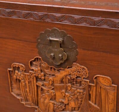 19th Century Chinese Carved Camphor Wood Storage Box SAI2254 Antique Furniture 4