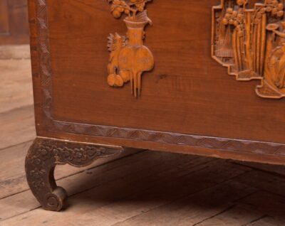 19th Century Chinese Carved Camphor Wood Storage Box SAI2254 - Image 7