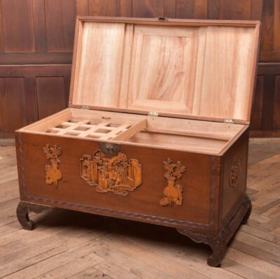 19th Century Chinese Carved Camphor Wood Storage Box SAI2254 - Image 11