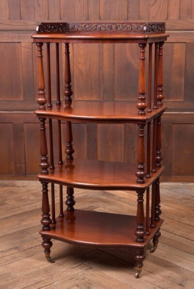 Superb Victorian Mahogany 4 Trier Whatnot SAI2153