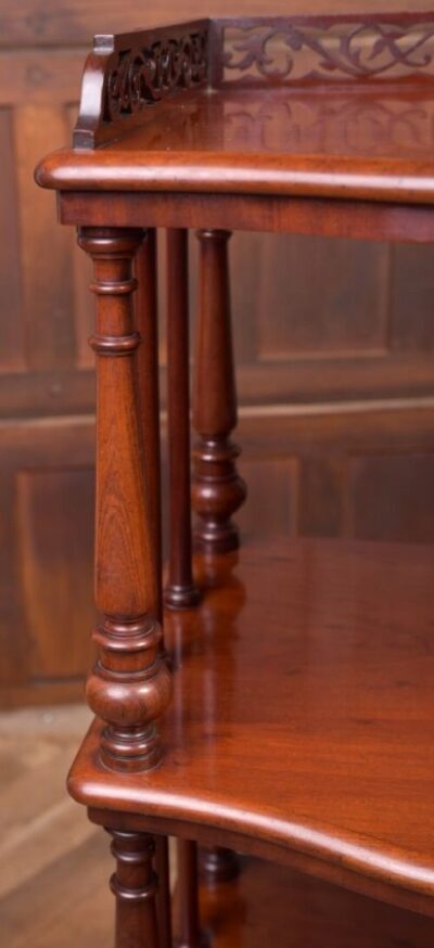 Superb Victorian Mahogany 4 Trier Whatnot SAI2153 - Image 15