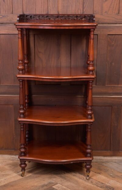 Superb Victorian Mahogany 4 Trier Whatnot SAI2153 - Image 11