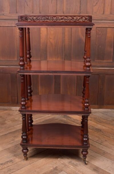 Superb Victorian Mahogany 4 Trier Whatnot SAI2153 - Image 6