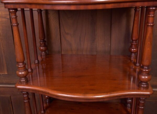 Superb Victorian Mahogany 4 Trier Whatnot SAI2153 Antique Furniture 5