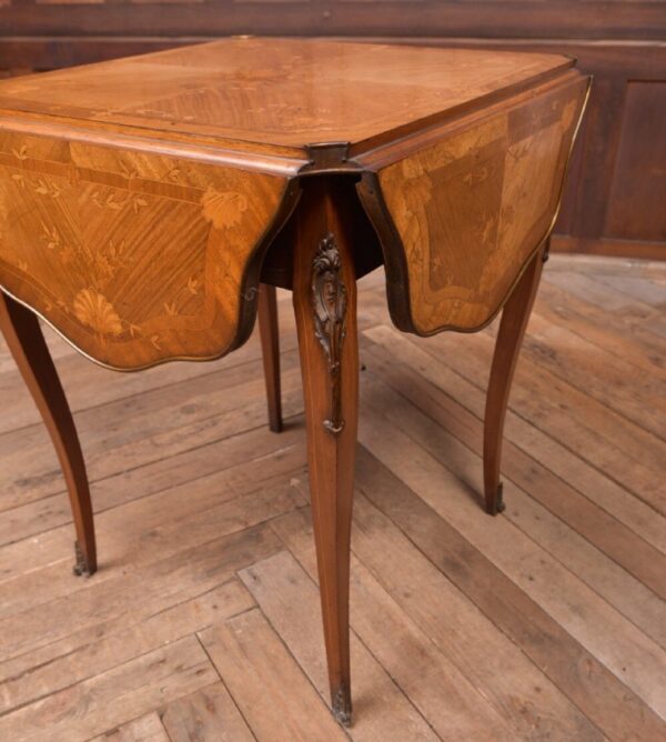 Stunning 19th Century Marquetry Drop Leaf Centre Table SAI2155 - Image 10
