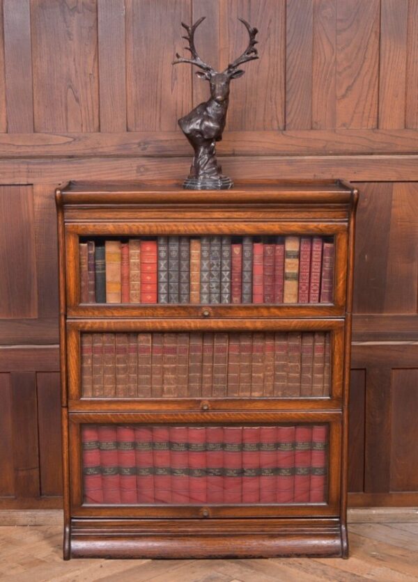 Edwardian Oak Sectional Barristers Bookcase SAI2159
