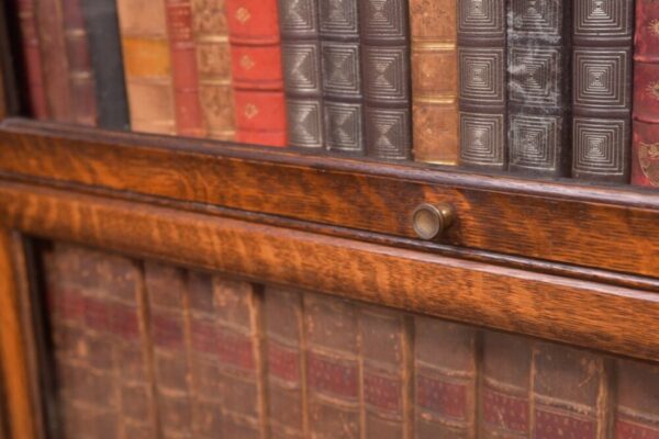 Edwardian Oak Sectional Barristers Bookcase SAI2159 Antique Furniture 12