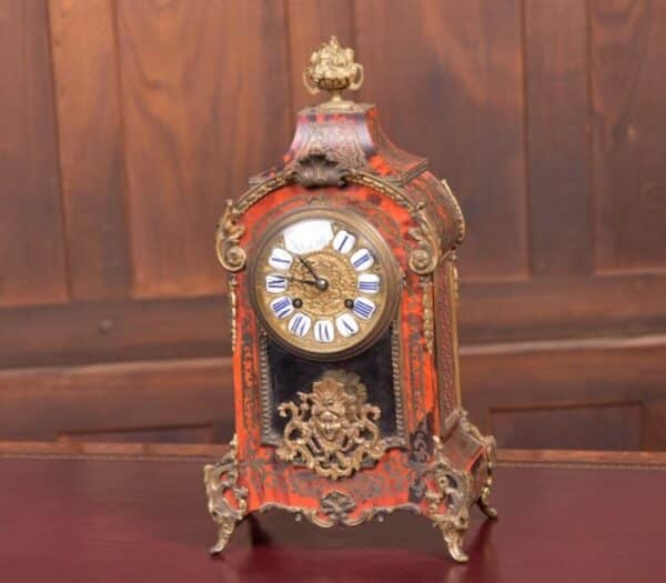 19th Century French Boulle Work Mantle Clock :SAI2176 Antique Furniture 3