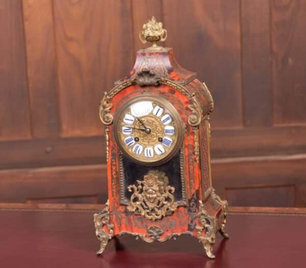 19th Century French Boulle Work Mantle Clock :SAI2176 - Image 4