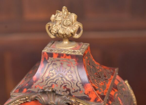 19th Century French Boulle Work Mantle Clock :SAI2176 - Image 5