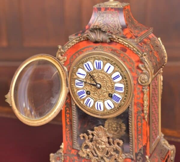 19th Century French Boulle Work Mantle Clock :SAI2176 Antique Furniture 13