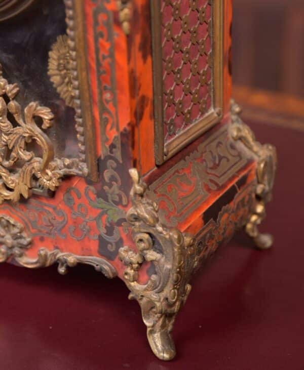 19th Century French Boulle Work Mantle Clock :SAI2176 - Image 12