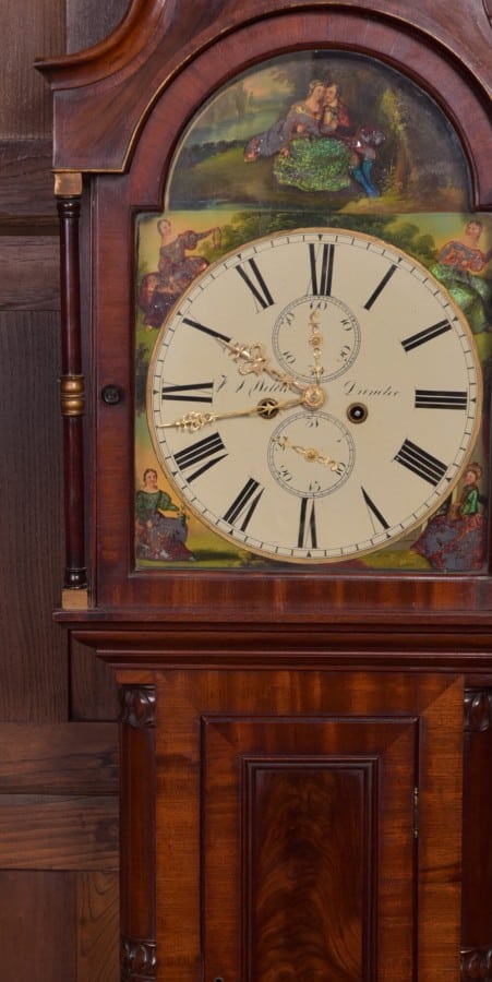 Scottish Victorian Mahogany Longcase Clock SAI2178 Antique Furniture 6