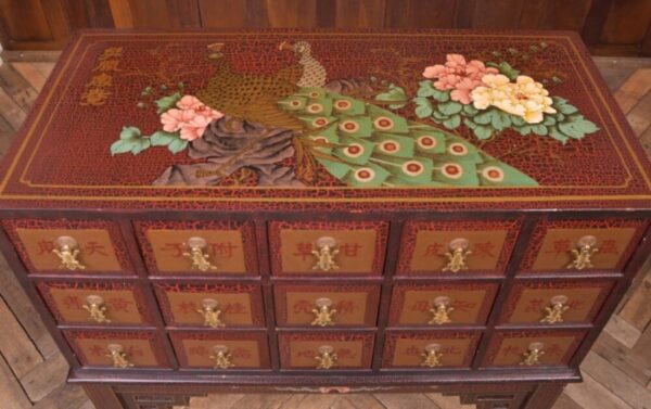 Painted Chinese Apothecary Chest On Stand SAI2183 - Image 7