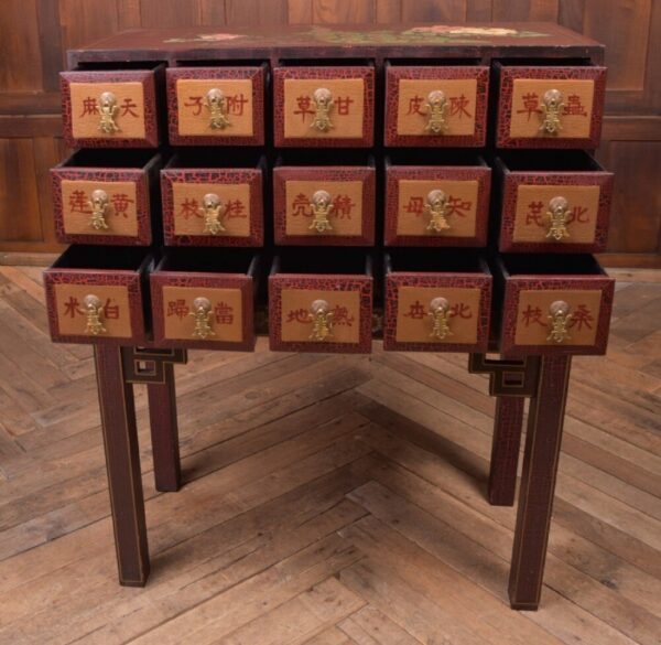 Painted Chinese Apothecary Chest On Stand SAI2183 - Image 8