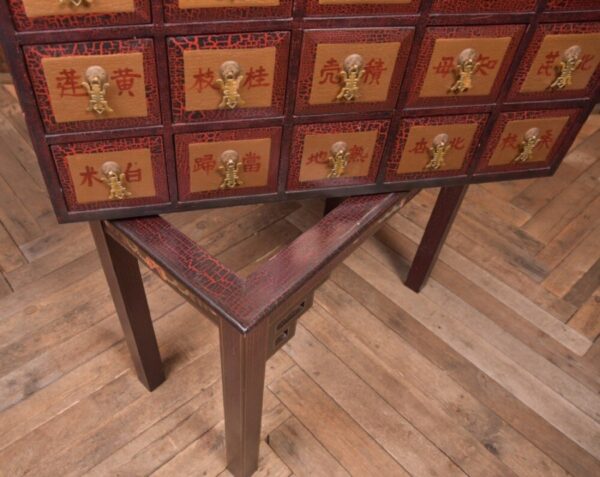 Painted Chinese Apothecary Chest On Stand SAI2183 - Image 14