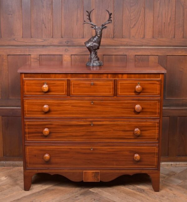 Superb19th Century Inlaid Mahogany Chest Of Drawers SAI2193