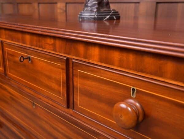 Superb19th Century Inlaid Mahogany Chest Of Drawers SAI2193 - Image 3