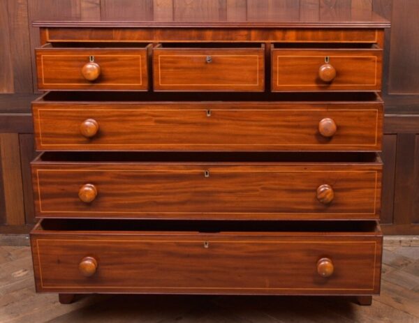 Superb19th Century Inlaid Mahogany Chest Of Drawers SAI2193 - Image 7