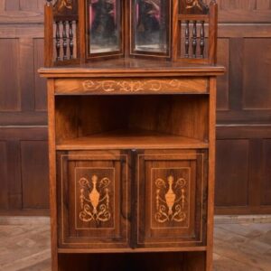 Edwardian Marquetry Inlaid Rosewood Corner Cabinet SAI2195 Antique Furniture
