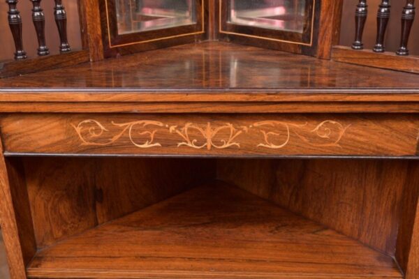 Edwardian Marquetry Inlaid Rosewood Corner Cabinet SAI2195 Antique Furniture 11