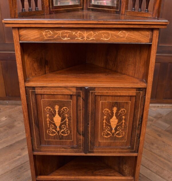 Edwardian Marquetry Inlaid Rosewood Corner Cabinet SAI2195 Antique Furniture 15