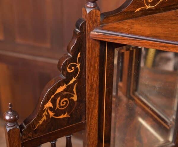 Edwardian Marquetry Inlaid Rosewood Corner Cabinet SAI2195 Antique Furniture 13