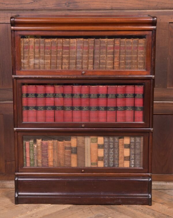 Edwardian Mahogany Globe Wernicke 3 Section Bookcase SAI2210 globe wernicke Antique Bookcases 11