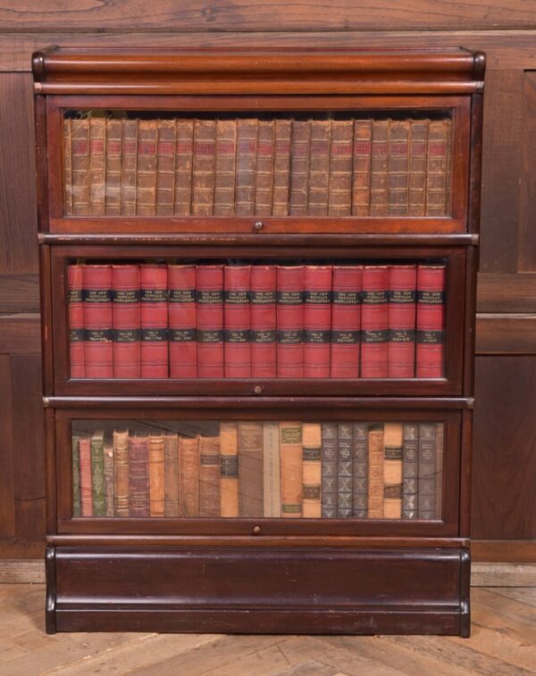 Edwardian Mahogany Globe Wernicke 3 Section Bookcase SAI2210 - Image 9