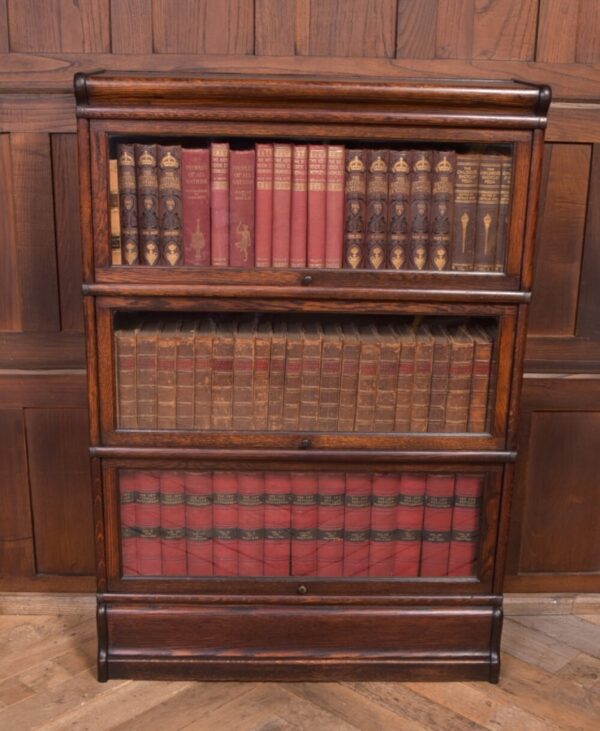 Edwardian Oak Globe Wernicke 3 Sectional Bookcase SAI2212 Antique Furniture 3