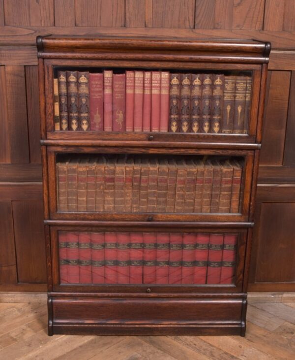 Edwardian Oak Globe Wernicke 3 Sectional Bookcase SAI2212