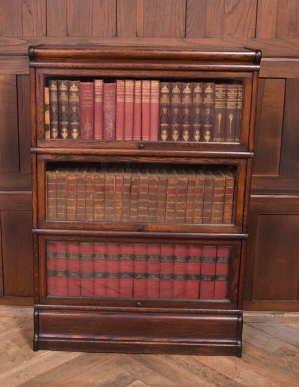 Edwardian Oak Globe Wernicke 3 Sectional Bookcase SAI2212 Antique Furniture 9