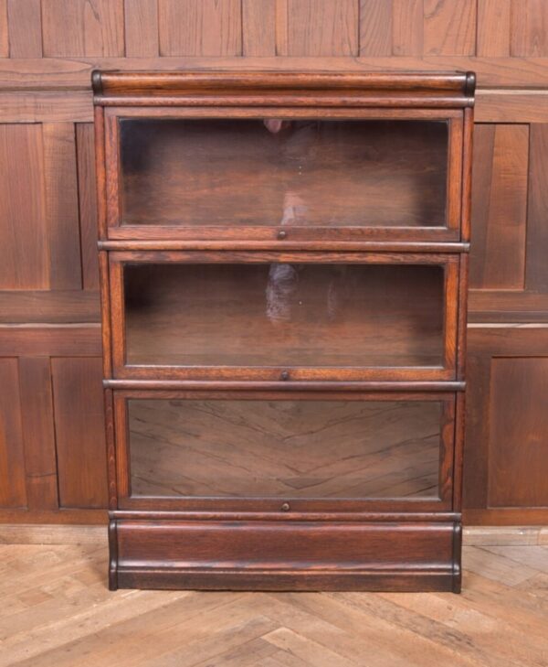 Edwardian Oak Globe Wernicke 3 Sectional Bookcase SAI2212 - Image 3
