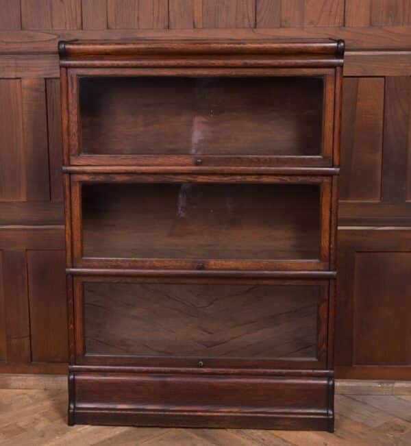 Edwardian Oak Globe Wernicke 3 Sectional Bookcase SAI2212 - Image 14