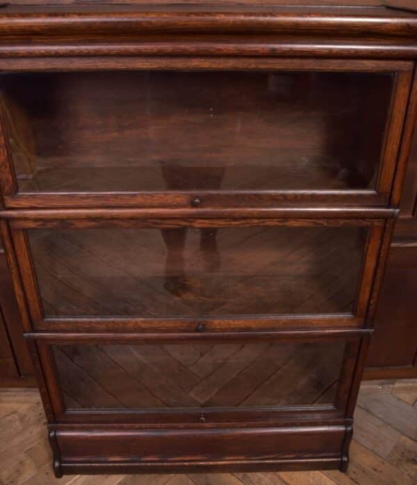 Edwardian Oak Globe Wernicke 3 Sectional Bookcase SAI2212 - Image 13