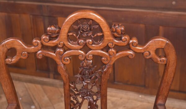 Beautiful Pair Of 19th Century Hardwood Carved Chinese Arm Chairs SAI2213 - Image 3