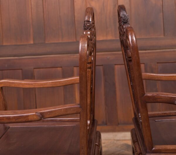 Beautiful Pair Of 19th Century Hardwood Carved Chinese Arm Chairs SAI2213 Antique Furniture 8