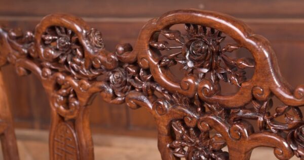 Stunning 19th Century Hardwood Carved Chinese Bench SAI2214 - Image 4
