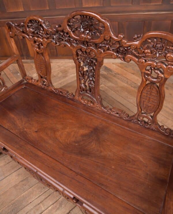 Stunning 19th Century Hardwood Carved Chinese Bench SAI2214 Antique Furniture 9