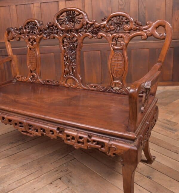 Stunning 19th Century Hardwood Carved Chinese Bench SAI2214 - Image 13