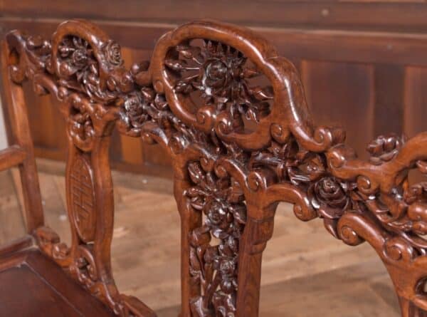 Stunning 19th Century Hardwood Carved Chinese Bench SAI2214 Antique Furniture 12