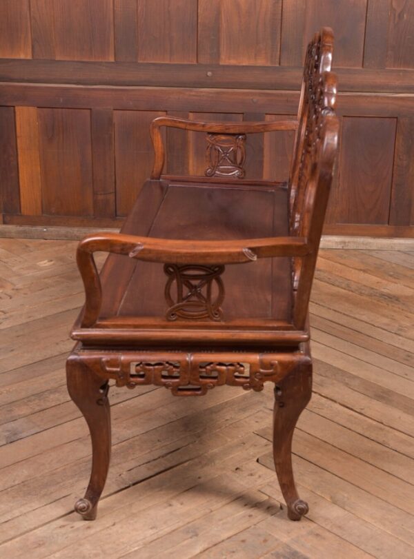 Stunning 19th Century Hardwood Carved Chinese Bench SAI2214 - Image 9