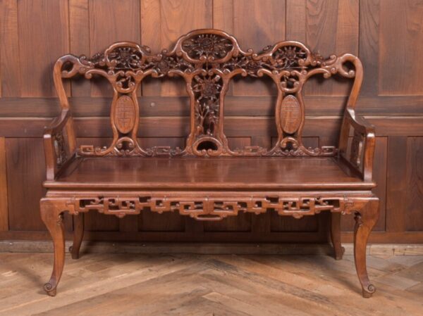 Stunning 19th Century Hardwood Carved Chinese Bench SAI2214 Antique Furniture 16